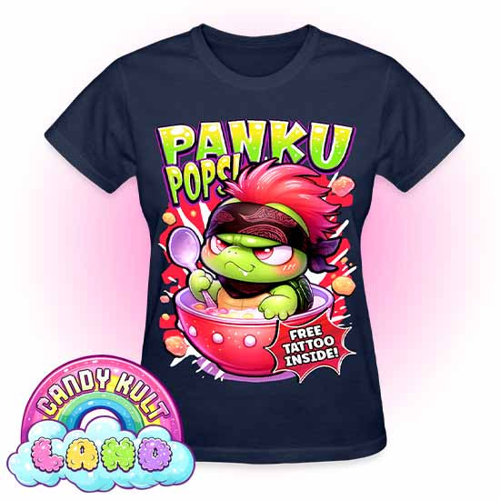 Panku Pops Cereal - Candy Kult Land REGULAR FIT Ladies T-Shirt - Candy Kult - Candy Cult - Candy Kult Land - Wishbone - Boo Kitty - Panku - Frosti - Toxic Kitten - Hex-Heart - Cult Candy - Cake High Heels - [product_vendor}