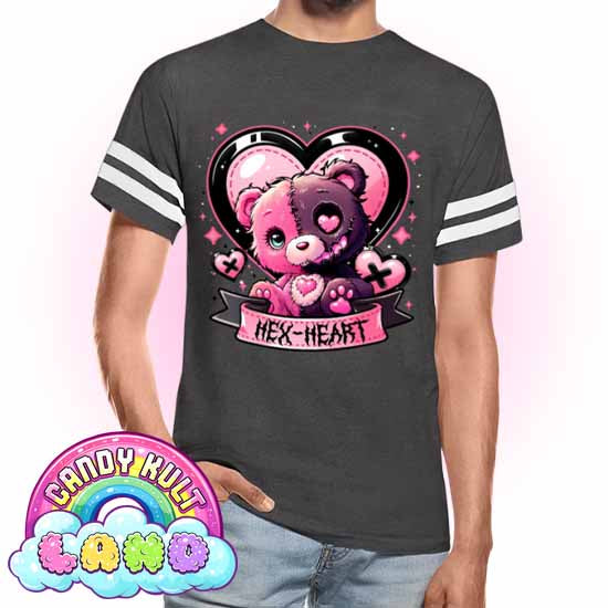 Hex-Heart - Candy Kult Land Men's / Unisex Vintage Sport T-Shirt - Candy Kult - Candy Cult - Candy Kult Land - Wishbone - Boo Kitty - Panku - Frosti - Toxic Kitten - Hex-Heart - Cult Candy - Cake High Heels - [product_vendor}