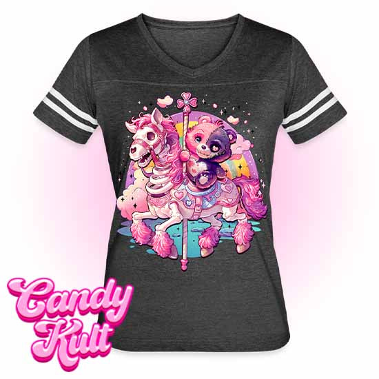 Spooky Bear Carousel - Fright Candy Women’s Vintage Sport T-Shirt - Candy Kult - Candy Cult - Candy Kult Land - Wishbone - Boo Kitty - Panku - Frosti - Toxic Kitten - Hex-Heart - Cult Candy - Cake High Heels - [product_vendor}