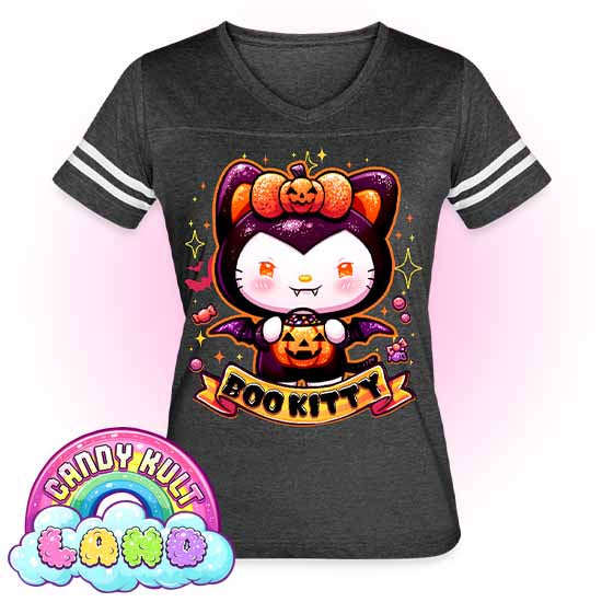 Boo Kitty - Candy Kult Land Women’s Vintage Sport T-Shirt - Candy Kult - Candy Cult - Candy Kult Land - Wishbone - Boo Kitty - Panku - Frosti - Toxic Kitten - Hex-Heart - Cult Candy - Cake High Heels - [product_vendor}