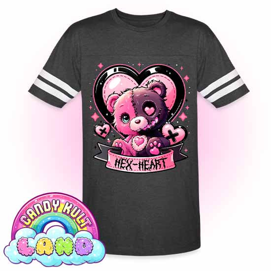 Hex-Heart - Candy Kult Land Men's / Unisex Vintage Sport T-Shirt - Candy Kult - Candy Cult - Candy Kult Land - Wishbone - Boo Kitty - Panku - Frosti - Toxic Kitten - Hex-Heart - Cult Candy - Cake High Heels - [product_vendor}