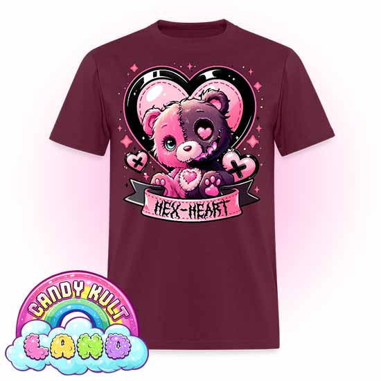 Hex-Heart - Candy Kult Land COLOUR Men's / Unisex Classic T-Shirt - Candy Kult - Candy Cult - Candy Kult Land - Wishbone - Boo Kitty - Panku - Frosti - Toxic Kitten - Hex-Heart - Cult Candy - Cake High Heels - [product_vendor}
