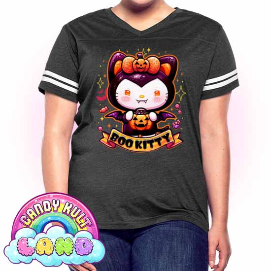 Boo Kitty - Candy Kult Land Women’s Vintage Sport T-Shirt - Candy Kult - Candy Cult - Candy Kult Land - Wishbone - Boo Kitty - Panku - Frosti - Toxic Kitten - Hex-Heart - Cult Candy - Cake High Heels - [product_vendor}