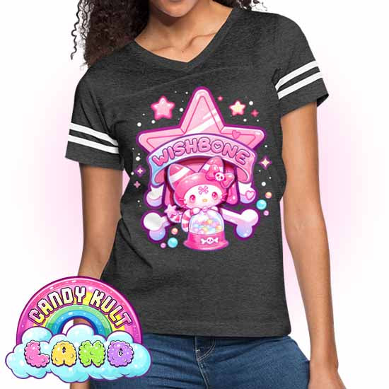 Wishbone Gumball Machine Logo - Candy Kult Land Women’s Vintage Sport T-Shirt - Candy Kult - Candy Cult - Candy Kult Land - Wishbone - Boo Kitty - Panku - Frosti - Toxic Kitten - Hex-Heart - Cult Candy - Cake High Heels - [product_vendor}