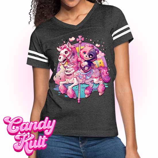 Spooky Bear Carousel - Fright Candy Women’s Vintage Sport T-Shirt - Candy Kult - Candy Cult - Candy Kult Land - Wishbone - Boo Kitty - Panku - Frosti - Toxic Kitten - Hex-Heart - Cult Candy - Cake High Heels - [product_vendor}