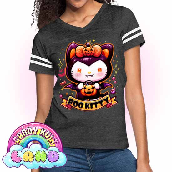 Boo Kitty - Candy Kult Land Women’s Vintage Sport T-Shirt - Candy Kult - Candy Cult - Candy Kult Land - Wishbone - Boo Kitty - Panku - Frosti - Toxic Kitten - Hex-Heart - Cult Candy - Cake High Heels - [product_vendor}