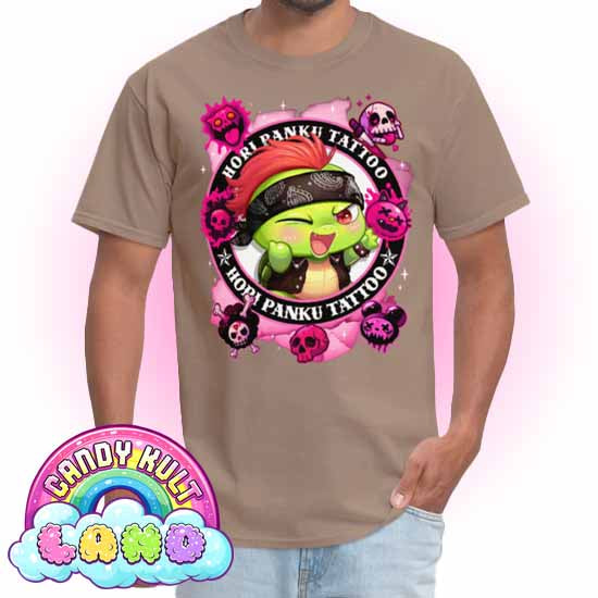 Hori Panku Tattoo Pink - Candy Kult Land Men's / Unisex Classic T-Shirt - Candy Kult - Candy Cult - Candy Kult Land - Wishbone - Boo Kitty - Panku - Frosti - Toxic Kitten - Hex-Heart - Cult Candy - Cake High Heels - [product_vendor}