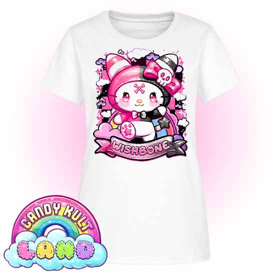 Wishbone Sparkle Punk - Candy Kult Land Women's FITTED T-Shirt - Candy Kult - Candy Cult - Candy Kult Land - Wishbone - Boo Kitty - Panku - Frosti - Toxic Kitten - Hex-Heart - Cult Candy - Cake High Heels - [product_vendor}