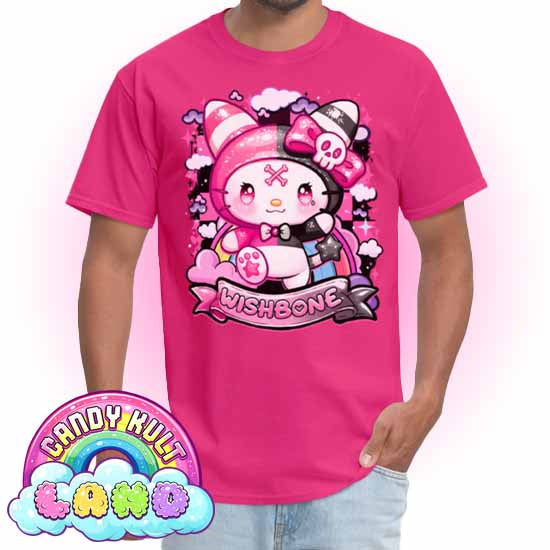 Wishbone Sparkle Punk  - Candy Kult Land COLOUR Men's / Unisex Classic T-Shirt - Candy Kult - Candy Cult - Candy Kult Land - Wishbone - Boo Kitty - Panku - Frosti - Toxic Kitten - Hex-Heart - Cult Candy - Cake High Heels - [product_vendor}
