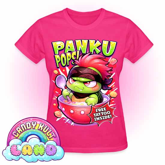 Panku Pops Cereal - Candy Kult Land REGULAR FIT Ladies T-Shirt - Candy Kult - Candy Cult - Candy Kult Land - Wishbone - Boo Kitty - Panku - Frosti - Toxic Kitten - Hex-Heart - Cult Candy - Cake High Heels - [product_vendor}