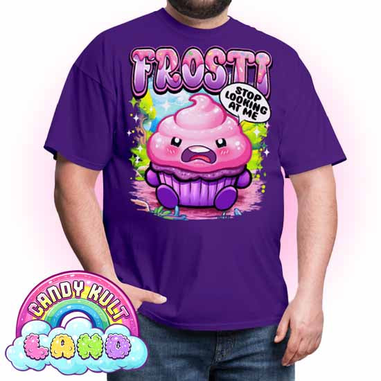 Frosti Stop Looking At Me - Candy Kult Land COLOUR Men's / Unisex Classic T-Shirt - Candy Kult - Candy Cult - Candy Kult Land - Wishbone - Boo Kitty - Panku - Frosti - Toxic Kitten - Hex-Heart - Cult Candy - Cake High Heels - [product_vendor}