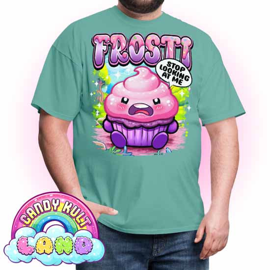 Frosti Stop Looking At Me - Candy Kult Land COLOUR Men's / Unisex Classic T-Shirt - Candy Kult - Candy Cult - Candy Kult Land - Wishbone - Boo Kitty - Panku - Frosti - Toxic Kitten - Hex-Heart - Cult Candy - Cake High Heels - [product_vendor}