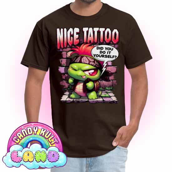 Nice Tattoo Did You Do It Yourself?  - Candy Kult Land COLOUR Men's / Unisex Classic T-Shirt - Candy Kult - Candy Cult - Candy Kult Land - Wishbone - Boo Kitty - Panku - Frosti - Toxic Kitten - Hex-Heart - Cult Candy - Cake High Heels - [product_vendor}