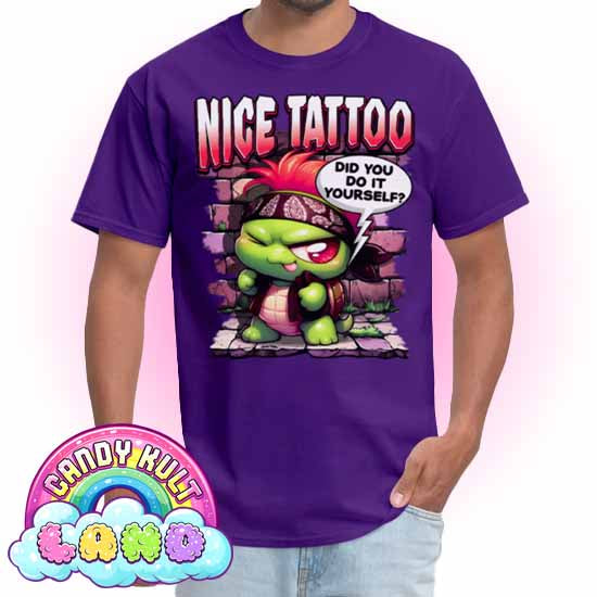 Nice Tattoo Did You Do It Yourself?  - Candy Kult Land COLOUR Men's / Unisex Classic T-Shirt - Candy Kult - Candy Cult - Candy Kult Land - Wishbone - Boo Kitty - Panku - Frosti - Toxic Kitten - Hex-Heart - Cult Candy - Cake High Heels - [product_vendor}