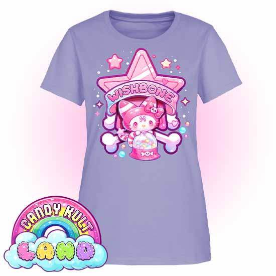 Wishbone Gumball Machine Logo - Candy Kult Land Women's FITTED T-Shirt - Candy Kult - Candy Cult - Candy Kult Land - Wishbone - Boo Kitty - Panku - Frosti - Toxic Kitten - Hex-Heart - Cult Candy - Cake High Heels - [product_vendor}