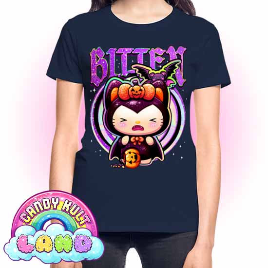 Bitten Boo Kitty Origins - Candy Kult Land REGULAR FIT Ladies T-Shirt - Candy Kult - Candy Cult - Candy Kult Land - Wishbone - Boo Kitty - Panku - Frosti - Toxic Kitten - Hex-Heart - Cult Candy - Cake High Heels - [product_vendor}