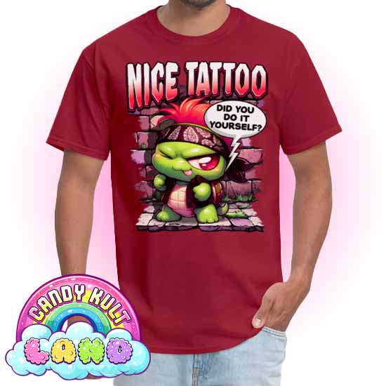 Nice Tattoo Did You Do It Yourself?  - Candy Kult Land COLOUR Men's / Unisex Classic T-Shirt - Candy Kult - Candy Cult - Candy Kult Land - Wishbone - Boo Kitty - Panku - Frosti - Toxic Kitten - Hex-Heart - Cult Candy - Cake High Heels - [product_vendor}