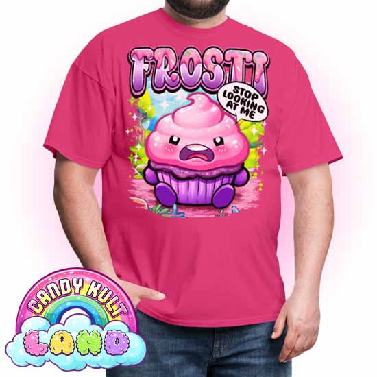 Frosti Stop Looking At Me - Candy Kult Land COLOUR Men's / Unisex Classic T-Shirt - Candy Kult - Candy Cult - Candy Kult Land - Wishbone - Boo Kitty - Panku - Frosti - Toxic Kitten - Hex-Heart - Cult Candy - Cake High Heels - [product_vendor}