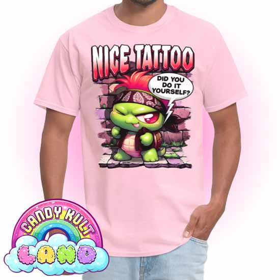 Nice Tattoo Did You Do It Yourself?  - Candy Kult Land COLOUR Men's / Unisex Classic T-Shirt - Candy Kult - Candy Cult - Candy Kult Land - Wishbone - Boo Kitty - Panku - Frosti - Toxic Kitten - Hex-Heart - Cult Candy - Cake High Heels - [product_vendor}