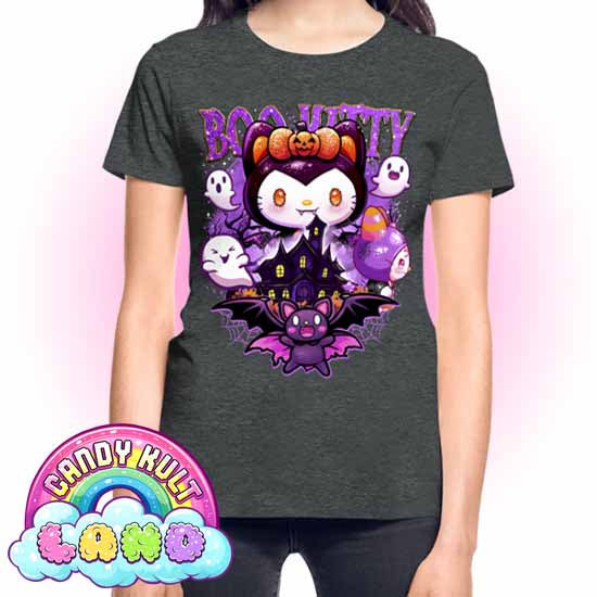 Boo Kitty Origins - Candy Kult Land REGULAR FIT Ladies T-Shirt - Candy Kult - Candy Cult - Candy Kult Land - Wishbone - Boo Kitty - Panku - Frosti - Toxic Kitten - Hex-Heart - Cult Candy - Cake High Heels - [product_vendor}