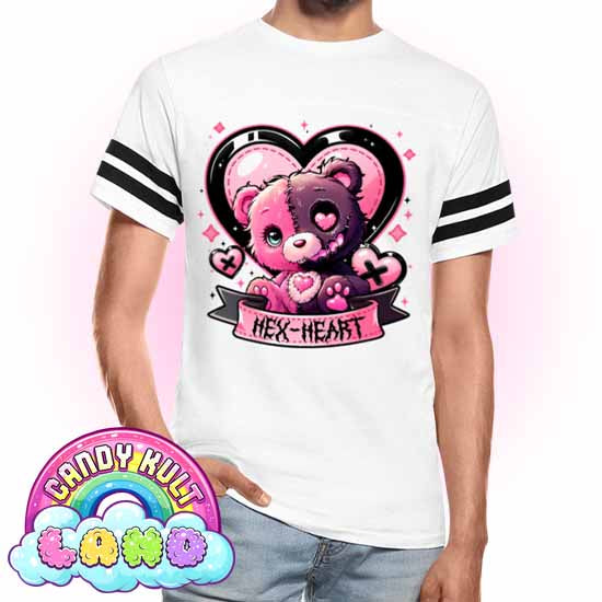 Hex-Heart - Candy Kult Land Men's / Unisex Vintage Sport T-Shirt - Candy Kult - Candy Cult - Candy Kult Land - Wishbone - Boo Kitty - Panku - Frosti - Toxic Kitten - Hex-Heart - Cult Candy - Cake High Heels - [product_vendor}