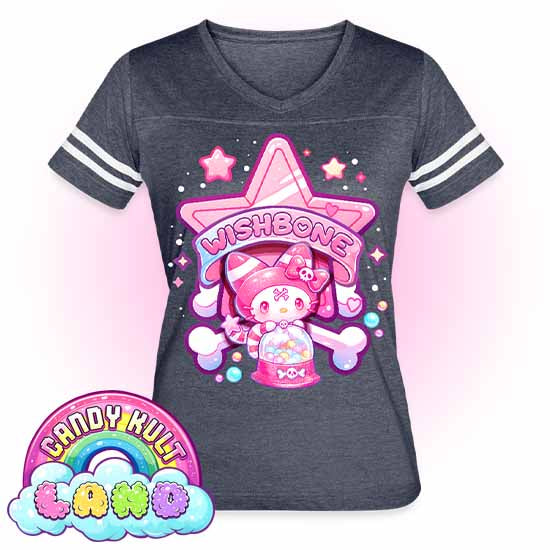Wishbone Gumball Machine Logo - Candy Kult Land Women’s Vintage Sport T-Shirt - Candy Kult - Candy Cult - Candy Kult Land - Wishbone - Boo Kitty - Panku - Frosti - Toxic Kitten - Hex-Heart - Cult Candy - Cake High Heels - [product_vendor}