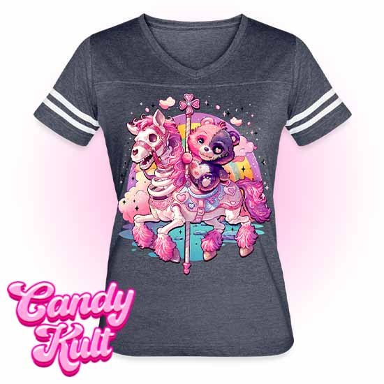 Spooky Bear Carousel - Fright Candy Women’s Vintage Sport T-Shirt - Candy Kult - Candy Cult - Candy Kult Land - Wishbone - Boo Kitty - Panku - Frosti - Toxic Kitten - Hex-Heart - Cult Candy - Cake High Heels - [product_vendor}