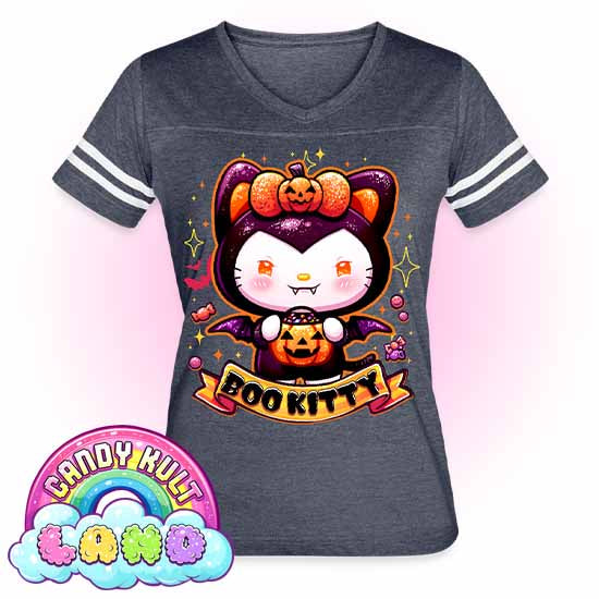 Boo Kitty - Candy Kult Land Women’s Vintage Sport T-Shirt - Candy Kult - Candy Cult - Candy Kult Land - Wishbone - Boo Kitty - Panku - Frosti - Toxic Kitten - Hex-Heart - Cult Candy - Cake High Heels - [product_vendor}