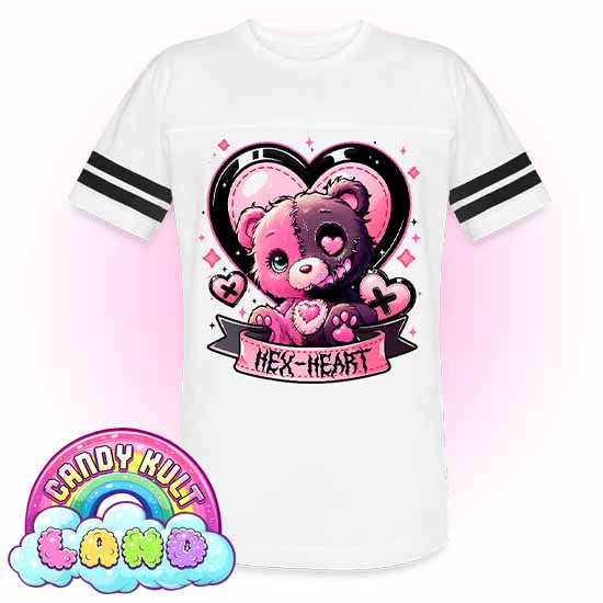 Hex-Heart - Candy Kult Land Men's / Unisex Vintage Sport T-Shirt - Candy Kult - Candy Cult - Candy Kult Land - Wishbone - Boo Kitty - Panku - Frosti - Toxic Kitten - Hex-Heart - Cult Candy - Cake High Heels - [product_vendor}