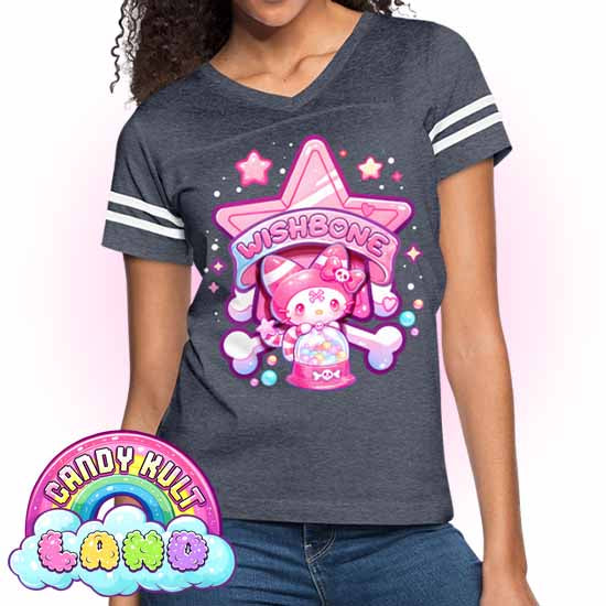 Wishbone Gumball Machine Logo - Candy Kult Land Women’s Vintage Sport T-Shirt - Candy Kult - Candy Cult - Candy Kult Land - Wishbone - Boo Kitty - Panku - Frosti - Toxic Kitten - Hex-Heart - Cult Candy - Cake High Heels - [product_vendor}