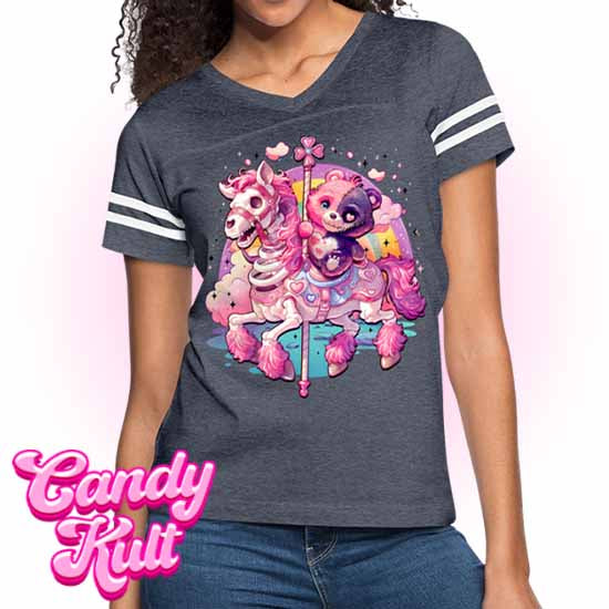 Spooky Bear Carousel - Fright Candy Women’s Vintage Sport T-Shirt - Candy Kult - Candy Cult - Candy Kult Land - Wishbone - Boo Kitty - Panku - Frosti - Toxic Kitten - Hex-Heart - Cult Candy - Cake High Heels - [product_vendor}