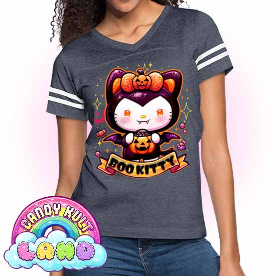 Boo Kitty - Candy Kult Land Women’s Vintage Sport T-Shirt - Candy Kult - Candy Cult - Candy Kult Land - Wishbone - Boo Kitty - Panku - Frosti - Toxic Kitten - Hex-Heart - Cult Candy - Cake High Heels - [product_vendor}