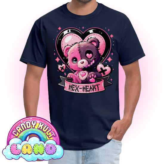 Hex-Heart - Candy Kult Land COLOUR Men's / Unisex Classic T-Shirt - Candy Kult - Candy Cult - Candy Kult Land - Wishbone - Boo Kitty - Panku - Frosti - Toxic Kitten - Hex-Heart - Cult Candy - Cake High Heels - [product_vendor}