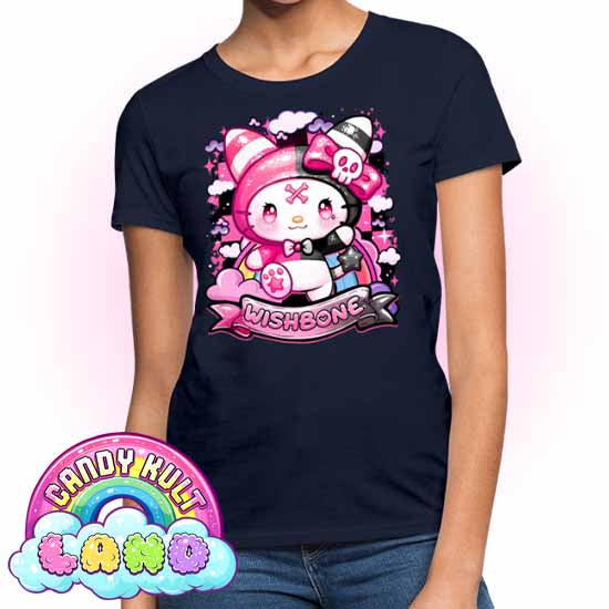 Wishbone Sparkle Punk - Candy Kult Land Women's FITTED T-Shirt - Candy Kult - Candy Cult - Candy Kult Land - Wishbone - Boo Kitty - Panku - Frosti - Toxic Kitten - Hex-Heart - Cult Candy - Cake High Heels - [product_vendor}