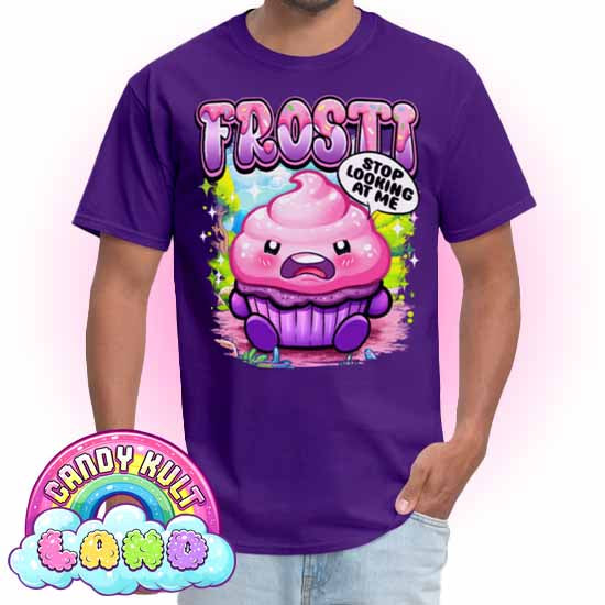 Frosti Stop Looking At Me - Candy Kult Land COLOUR Men's / Unisex Classic T-Shirt - Candy Kult - Candy Cult - Candy Kult Land - Wishbone - Boo Kitty - Panku - Frosti - Toxic Kitten - Hex-Heart - Cult Candy - Cake High Heels - [product_vendor}