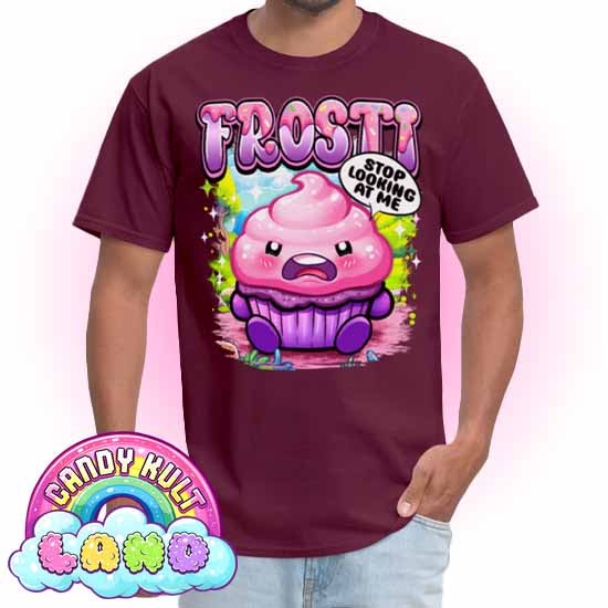 Frosti Stop Looking At Me - Candy Kult Land COLOUR Men's / Unisex Classic T-Shirt - Candy Kult - Candy Cult - Candy Kult Land - Wishbone - Boo Kitty - Panku - Frosti - Toxic Kitten - Hex-Heart - Cult Candy - Cake High Heels - [product_vendor}