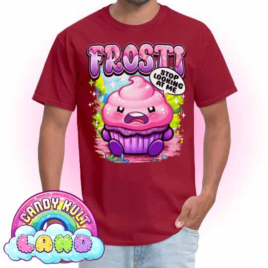 Frosti Stop Looking At Me - Candy Kult Land COLOUR Men's / Unisex Classic T-Shirt - Candy Kult - Candy Cult - Candy Kult Land - Wishbone - Boo Kitty - Panku - Frosti - Toxic Kitten - Hex-Heart - Cult Candy - Cake High Heels - [product_vendor}