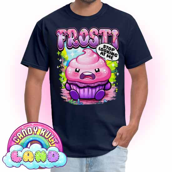 Frosti Stop Looking At Me - Candy Kult Land COLOUR Men's / Unisex Classic T-Shirt - Candy Kult - Candy Cult - Candy Kult Land - Wishbone - Boo Kitty - Panku - Frosti - Toxic Kitten - Hex-Heart - Cult Candy - Cake High Heels - [product_vendor}