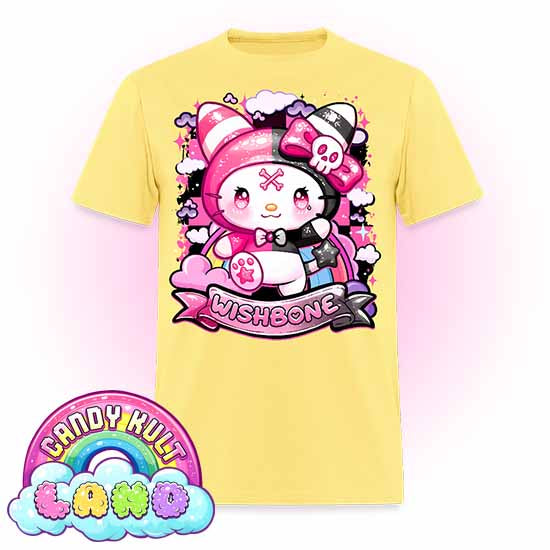 Wishbone Sparkle Punk  - Candy Kult Land COLOUR Men's / Unisex Classic T-Shirt - Candy Kult - Candy Cult - Candy Kult Land - Wishbone - Boo Kitty - Panku - Frosti - Toxic Kitten - Hex-Heart - Cult Candy - Cake High Heels - [product_vendor}