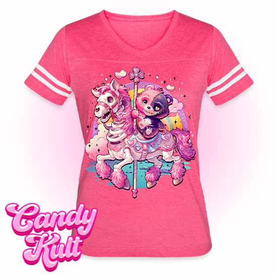 Spooky Bear Carousel - Fright Candy Women’s Vintage Sport T-Shirt - Candy Kult - Candy Cult - Candy Kult Land - Wishbone - Boo Kitty - Panku - Frosti - Toxic Kitten - Hex-Heart - Cult Candy - Cake High Heels - [product_vendor}