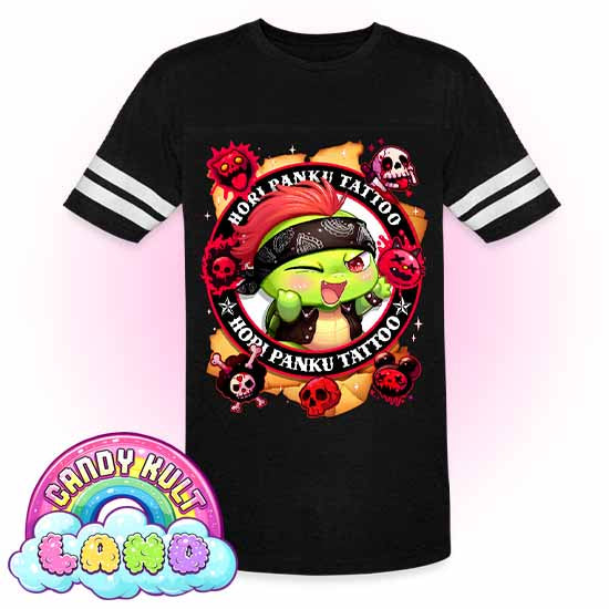 Hori Panku Tattoo - Candy Kult Land Men's / Unisex Vintage Sport T-Shirt - Candy Kult - Candy Cult - Candy Kult Land - Wishbone - Boo Kitty - Panku - Frosti - Toxic Kitten - Hex-Heart - Cult Candy - Cake High Heels - [product_vendor}