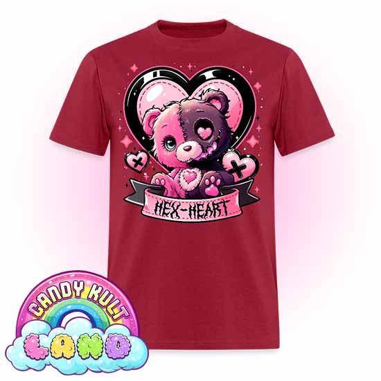 Hex-Heart - Candy Kult Land COLOUR Men's / Unisex Classic T-Shirt - Candy Kult - Candy Cult - Candy Kult Land - Wishbone - Boo Kitty - Panku - Frosti - Toxic Kitten - Hex-Heart - Cult Candy - Cake High Heels - [product_vendor}
