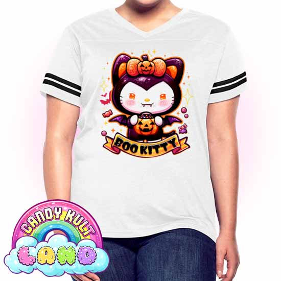 Boo Kitty - Candy Kult Land Women’s Vintage Sport T-Shirt - Candy Kult - Candy Cult - Candy Kult Land - Wishbone - Boo Kitty - Panku - Frosti - Toxic Kitten - Hex-Heart - Cult Candy - Cake High Heels - [product_vendor}
