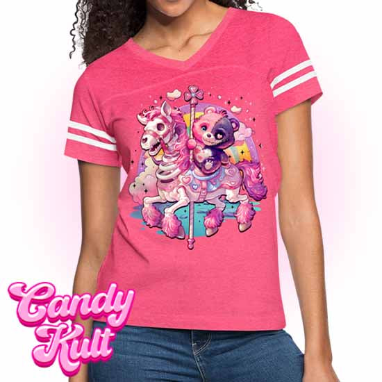 Spooky Bear Carousel - Fright Candy Women’s Vintage Sport T-Shirt - Candy Kult - Candy Cult - Candy Kult Land - Wishbone - Boo Kitty - Panku - Frosti - Toxic Kitten - Hex-Heart - Cult Candy - Cake High Heels - [product_vendor}