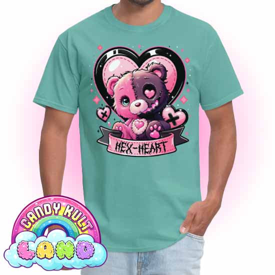 Hex-Heart - Candy Kult Land COLOUR Men's / Unisex Classic T-Shirt - Candy Kult - Candy Cult - Candy Kult Land - Wishbone - Boo Kitty - Panku - Frosti - Toxic Kitten - Hex-Heart - Cult Candy - Cake High Heels - [product_vendor}