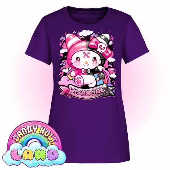 Wishbone Sparkle Punk - Candy Kult Land Women's FITTED T-Shirt - Candy Kult - Candy Cult - Candy Kult Land - Wishbone - Boo Kitty - Panku - Frosti - Toxic Kitten - Hex-Heart - Cult Candy - Cake High Heels - [product_vendor}
