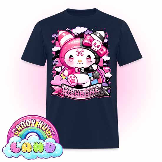 Wishbone Sparkle Punk  - Candy Kult Land COLOUR Men's / Unisex Classic T-Shirt - Candy Kult - Candy Cult - Candy Kult Land - Wishbone - Boo Kitty - Panku - Frosti - Toxic Kitten - Hex-Heart - Cult Candy - Cake High Heels - [product_vendor}