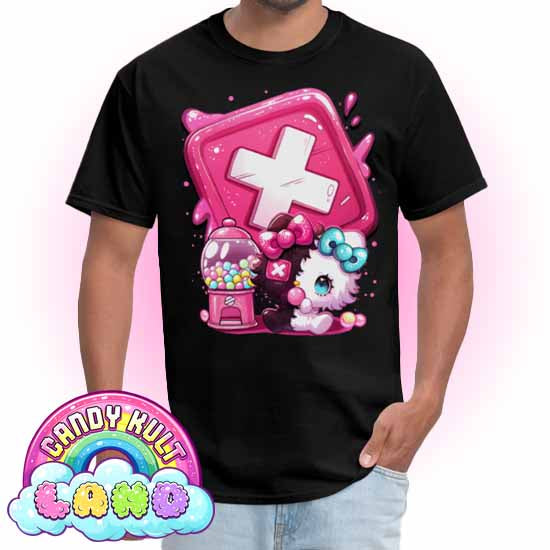 Toxic Kitten Bubble Gum Logo - Candy Kult Land Men's / Unisex Classic T-Shirt - Candy Kult - Candy Cult - Candy Kult Land - Wishbone - Boo Kitty - Panku - Frosti - Toxic Kitten - Hex-Heart - Cult Candy - Cake High Heels - [product_vendor}