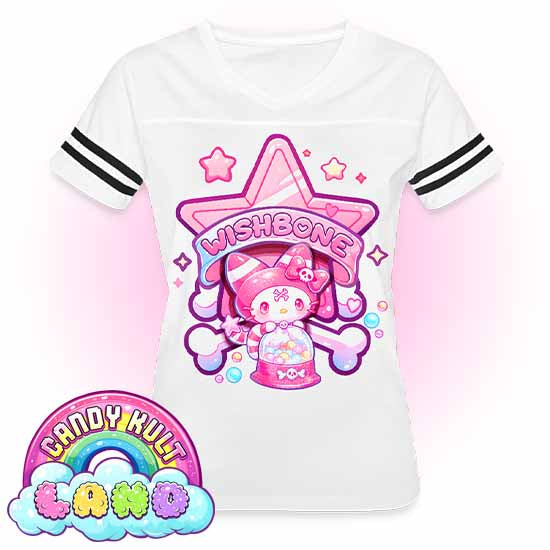 Wishbone Gumball Machine Logo - Candy Kult Land Women’s Vintage Sport T-Shirt - Candy Kult - Candy Cult - Candy Kult Land - Wishbone - Boo Kitty - Panku - Frosti - Toxic Kitten - Hex-Heart - Cult Candy - Cake High Heels - [product_vendor}