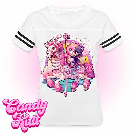 Spooky Bear Carousel - Fright Candy Women’s Vintage Sport T-Shirt - Candy Kult - Candy Cult - Candy Kult Land - Wishbone - Boo Kitty - Panku - Frosti - Toxic Kitten - Hex-Heart - Cult Candy - Cake High Heels - [product_vendor}